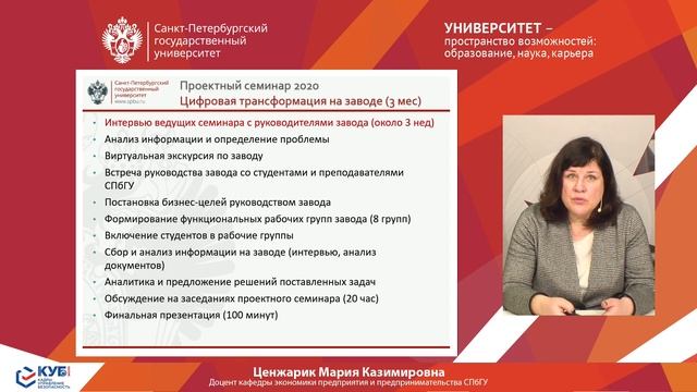 Проектное обучение на магистерской программе «Управление бизнесом в цифровой экономике» (КУБ 2022)