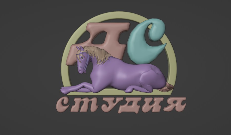 BLENDER 3.6 Пробую  сделать логотип