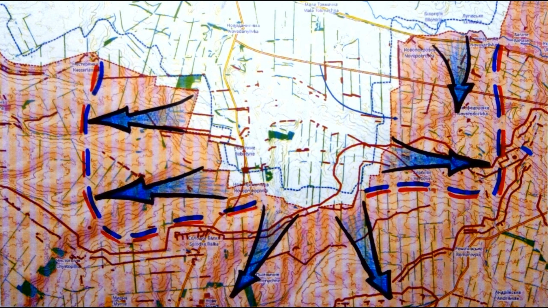 Карта боевых действий на Украине и в России. Сценарий наступления ВСУ на запорожском направлении