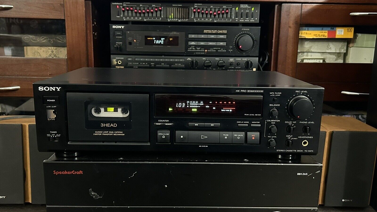 Sony Tc-K670 с 3 головками и 3 двигателями Dolby B-C Nc Hx Pro-Япония-1991-год