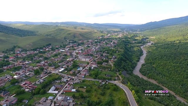 Село Галашки обзор сверху ~ республика Ингушетия