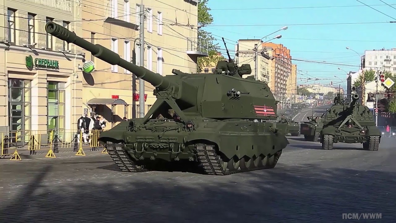 Проезд военной техники на парад 2017 (звук хорошего качества)