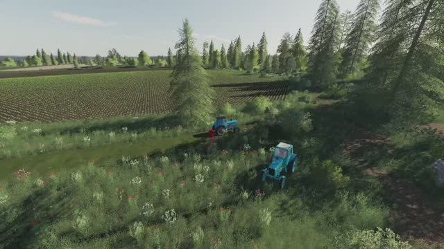 Сельские  будни  #18  Сенокос  20й  век  ч2     Фермер  симулятор 19    карта   Пионер .