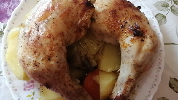 Курица с овощами в рукаве. Ленивее ужина и быть не может