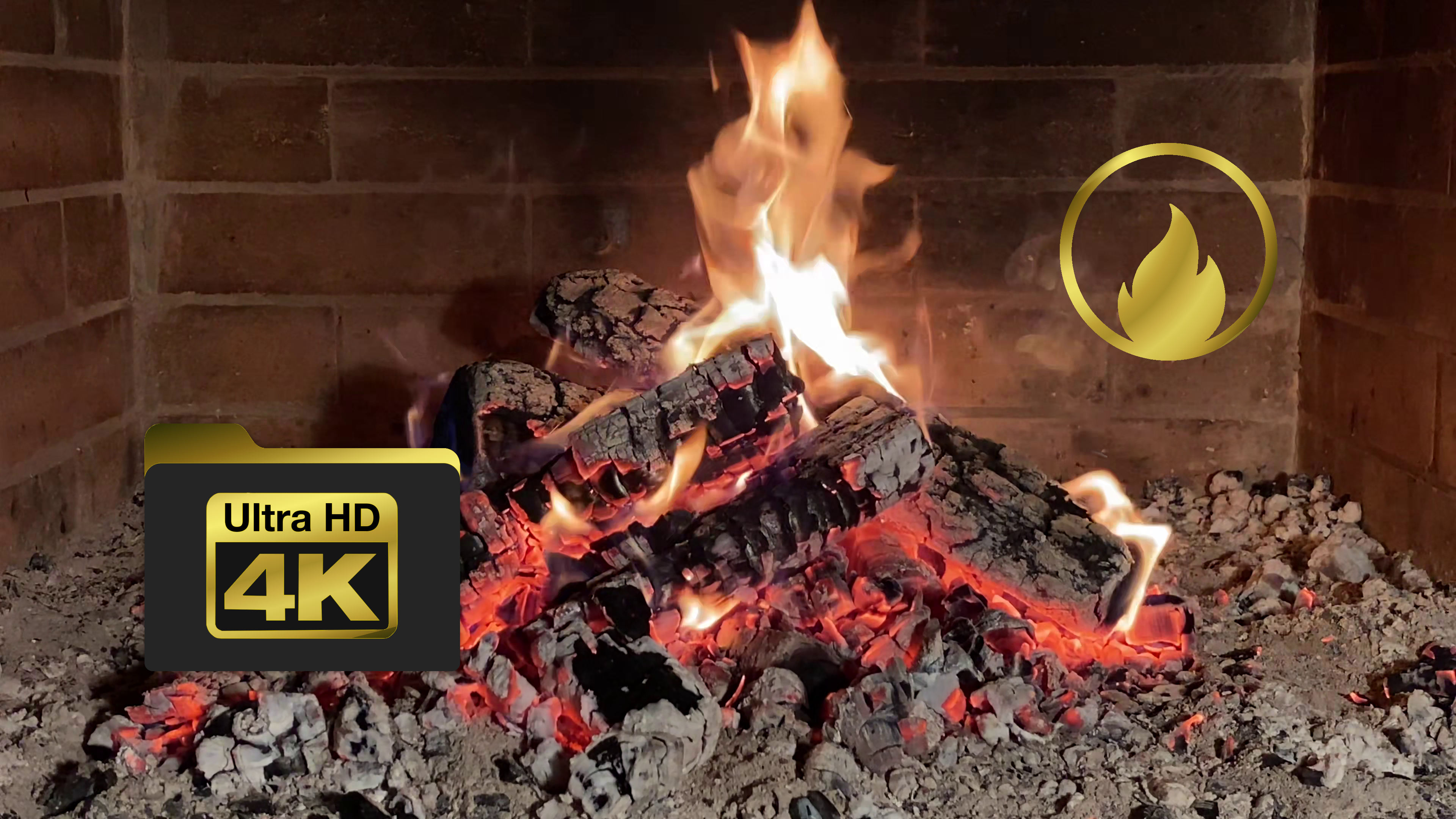 Расслабляющее Пламя: Музыка вокруг Камина в 4K