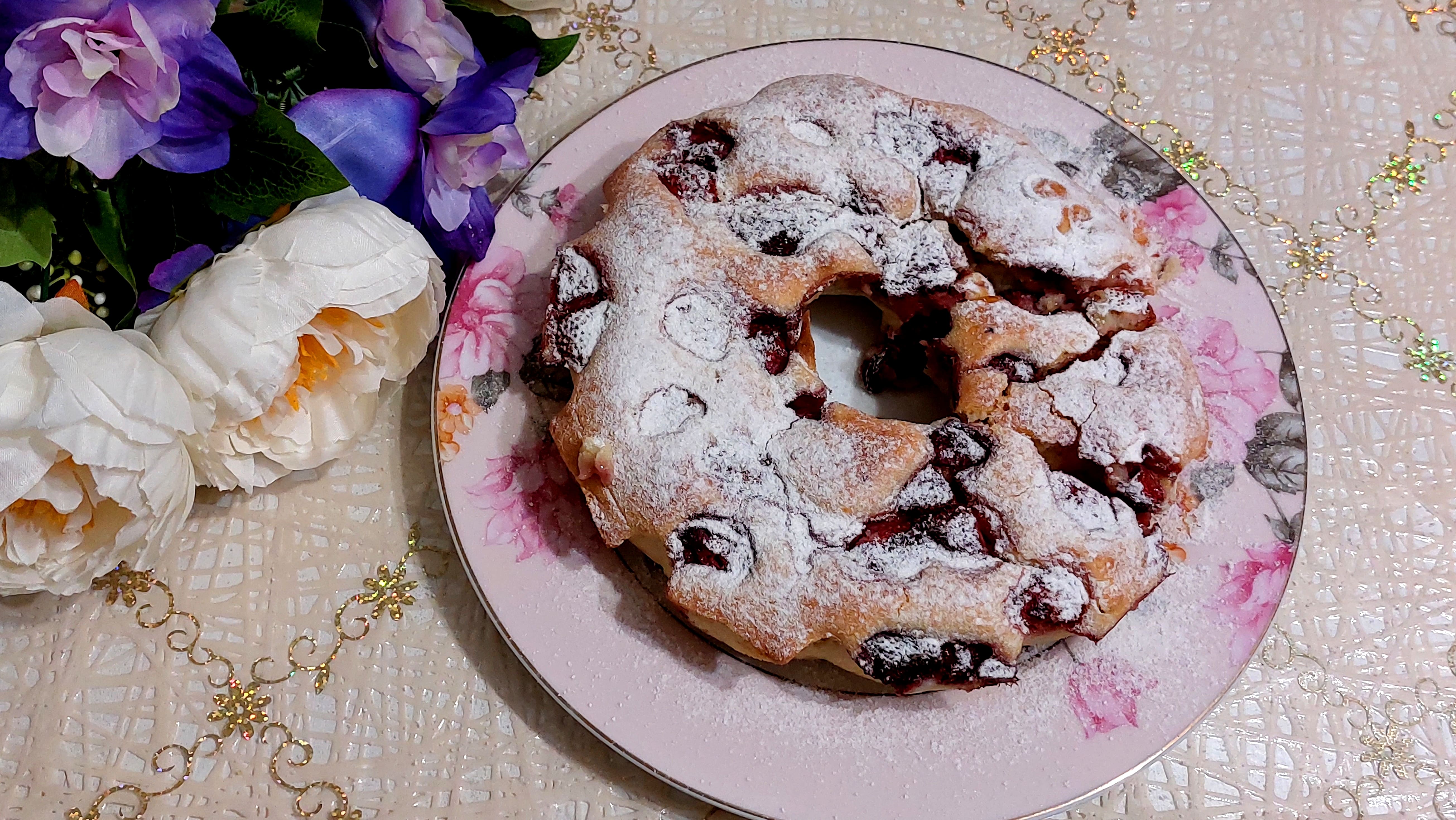 ПИРОГ С ЗАМОРОЖЕННЫМИ ЯГОДАМИ ,ГОТОВИТЬСЯ ОЧЕНЬ БЫСТРО!😋🥮👍