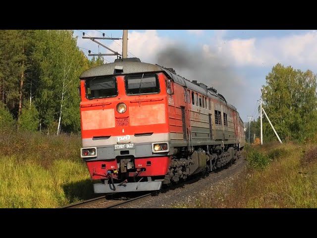 2ТЭ10У-0437 со скорым поездом Нижневартовск — Пенза