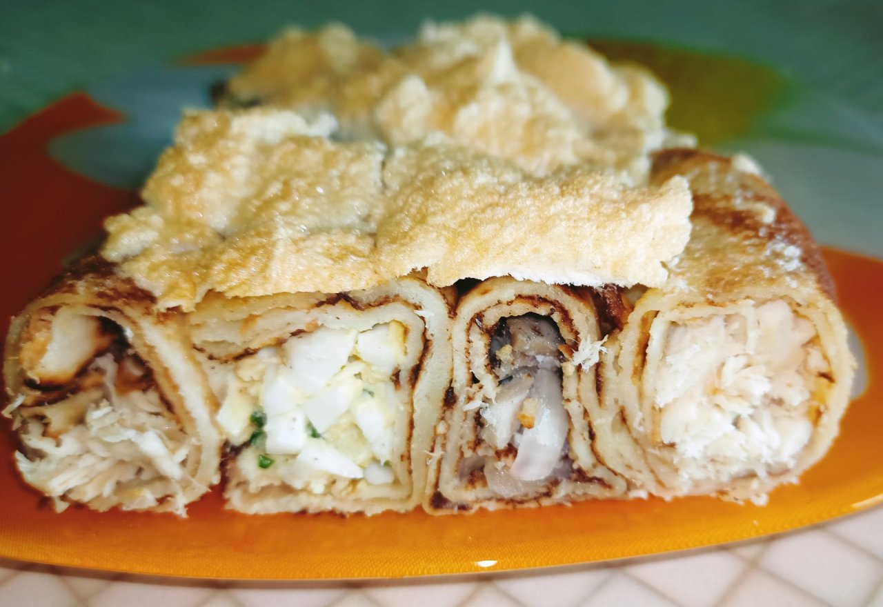 Сытный Пирог с 3 начинками из блинов Проводы Зимы! Старинный рецепт !