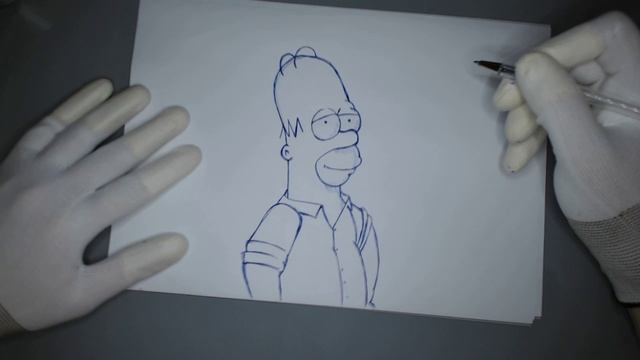 Скетч - Гомер Симпсон (обычной ручкой)