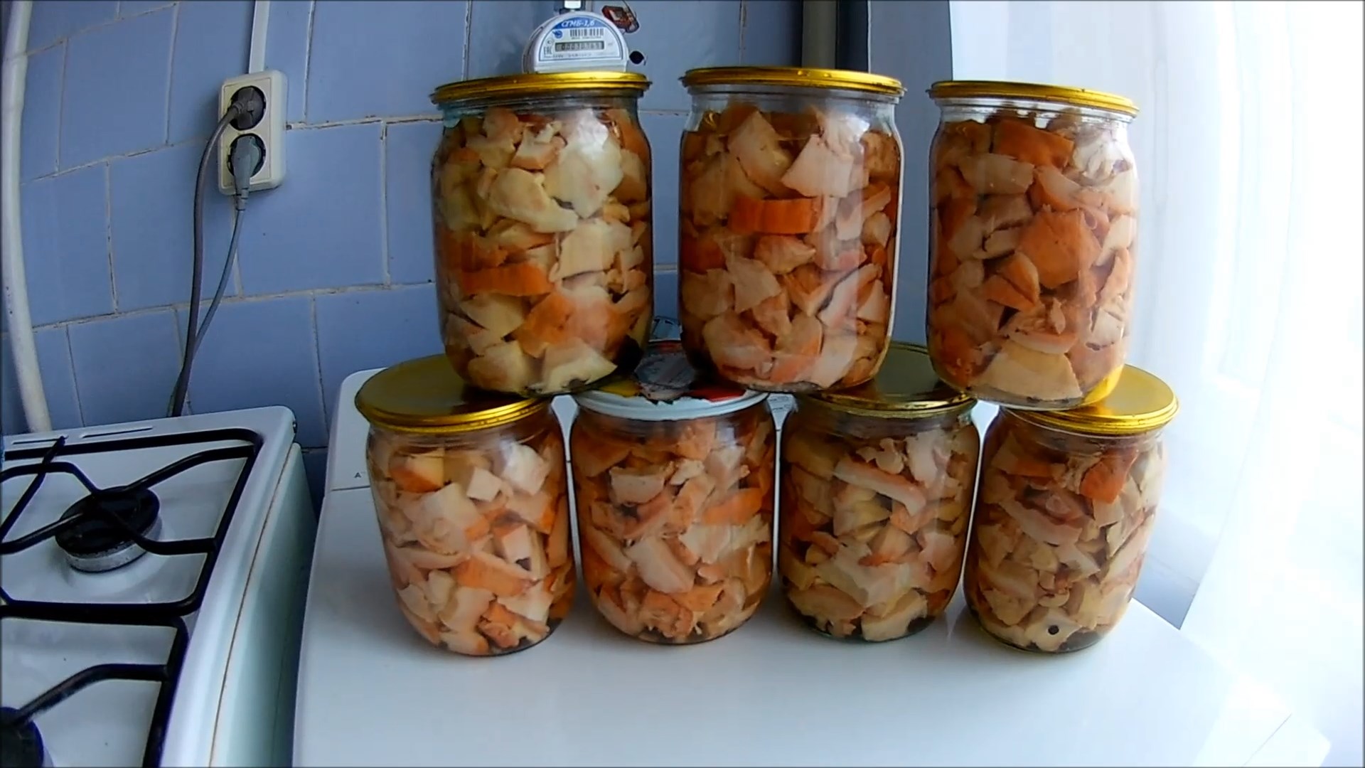 Как замариновать в автоклаве трутовик серно-желтый (Будни охотника и рыбака)