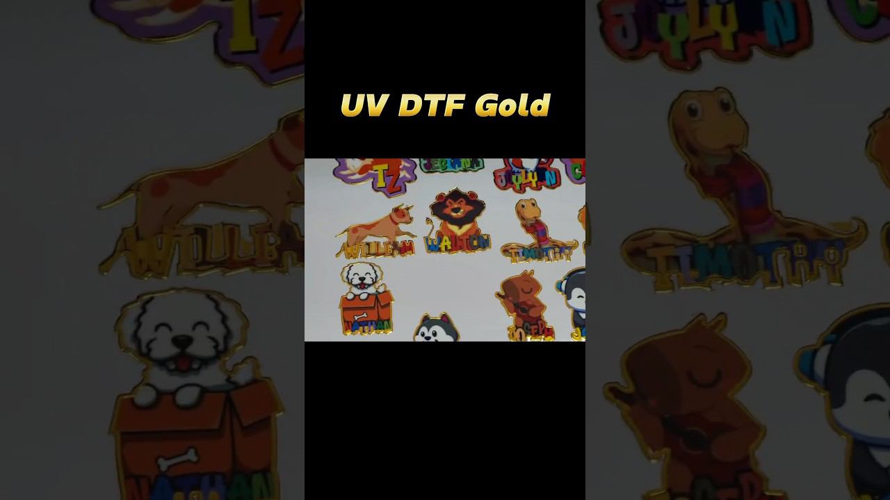 UV DTF Gold #shortsyoutube #shortsvideo #uvdtf #dtfuv #gold #uvdtfprinting