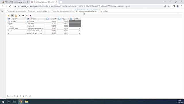 2.1.2. Очистка мусорных атрибутов