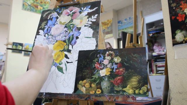 VLOG и ХУДОЖКА: ЗАМАЛЁВОК готов МЕСЯЦ назад | ЦВЕТЫ АКРИЛОМ | Подробный рисунок | ЧАСТЬ 2