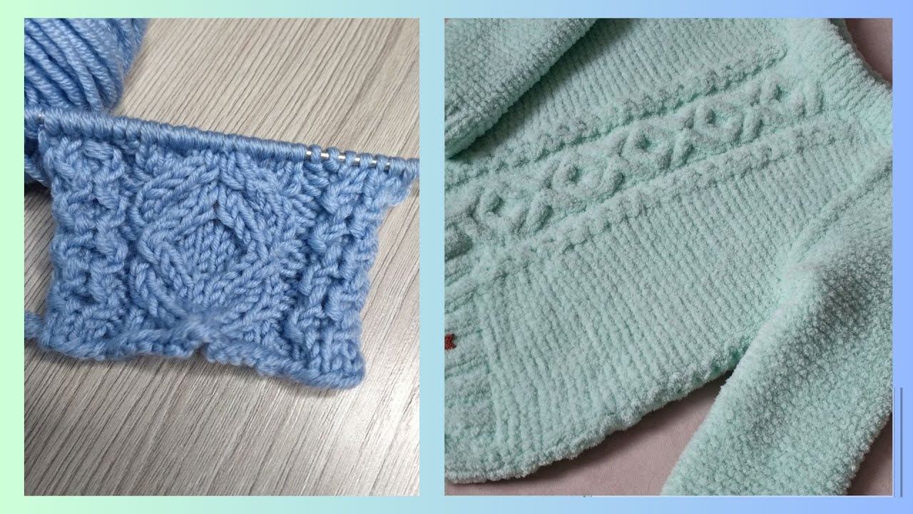 Очень классный вертикальный аран спицами/ Узор для джемпера/ Подробный МК/ #вязаниедляначинающих