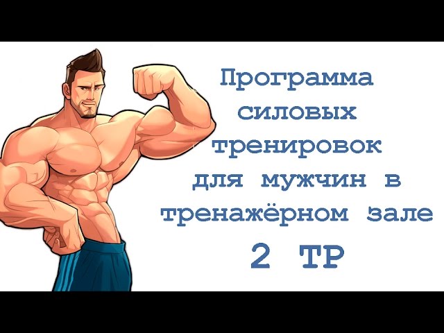 Программа силовых тренировок для мужчин в тренажёрном зале (2 тр)