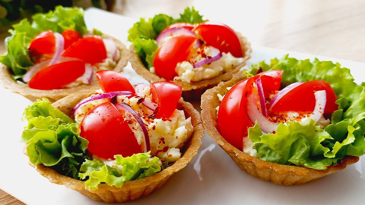 Лучшая ЗАКУСКА за 5 минут! Невероятно вкусный рецепт!  Тарталетки  Всем понравится!