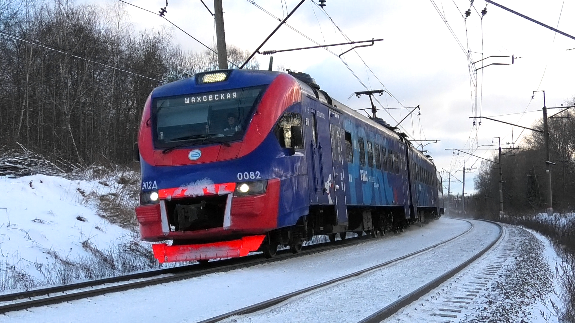 ЭП2Д-0082 "РЭКС" сообщением Москва (Рижский вокзал) - Шаховская
