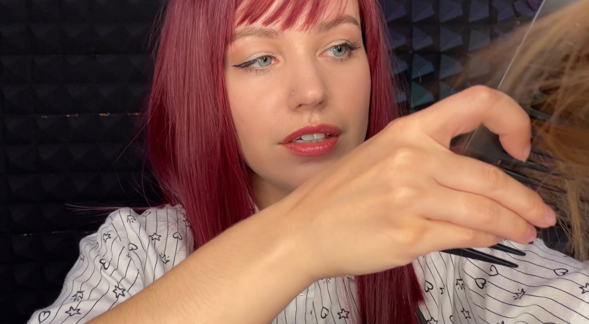 АСМР парикмахерская, стрижка волос