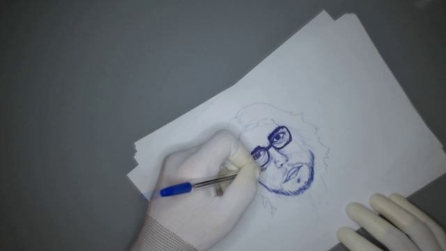 Скетч - Джонни Депп шариковой ручкой (набросок)