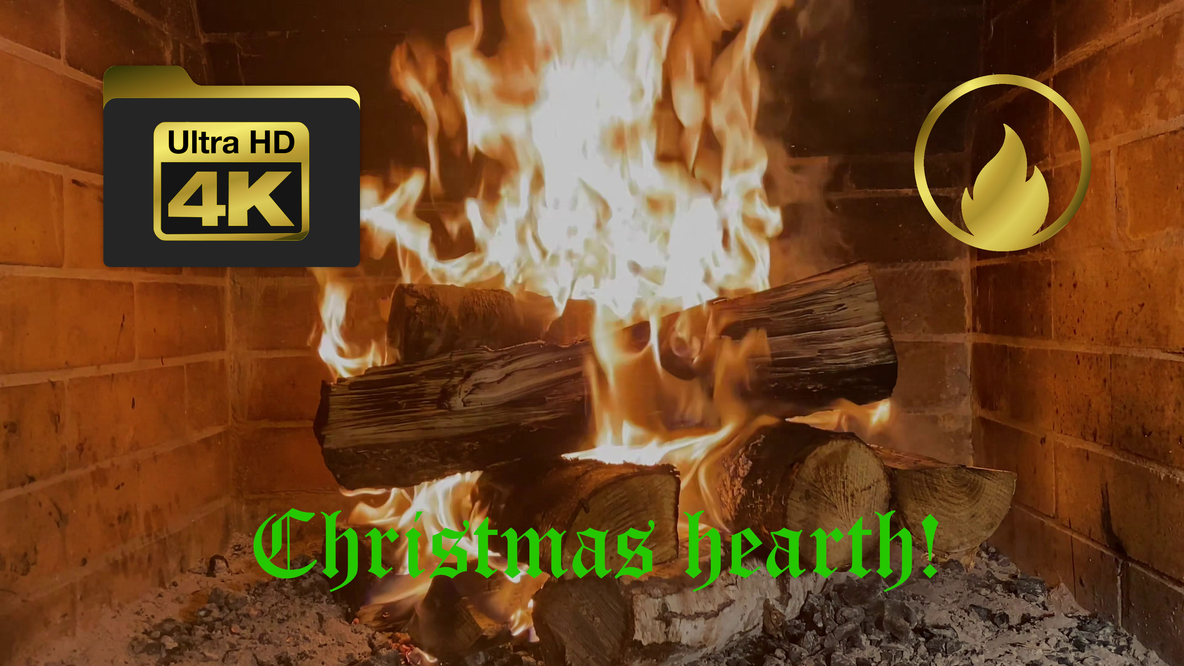 Рождественское Пламя: Магия Камина и Костра с Музыкой в 4K