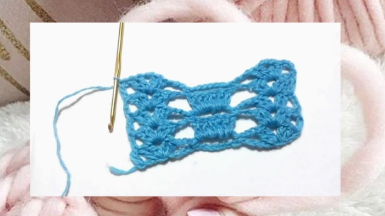 Ажурный узор крючком -вязание для начинающих