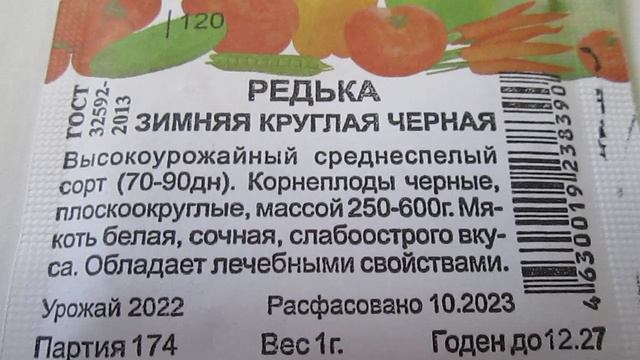 Редька Зимняя  Семена