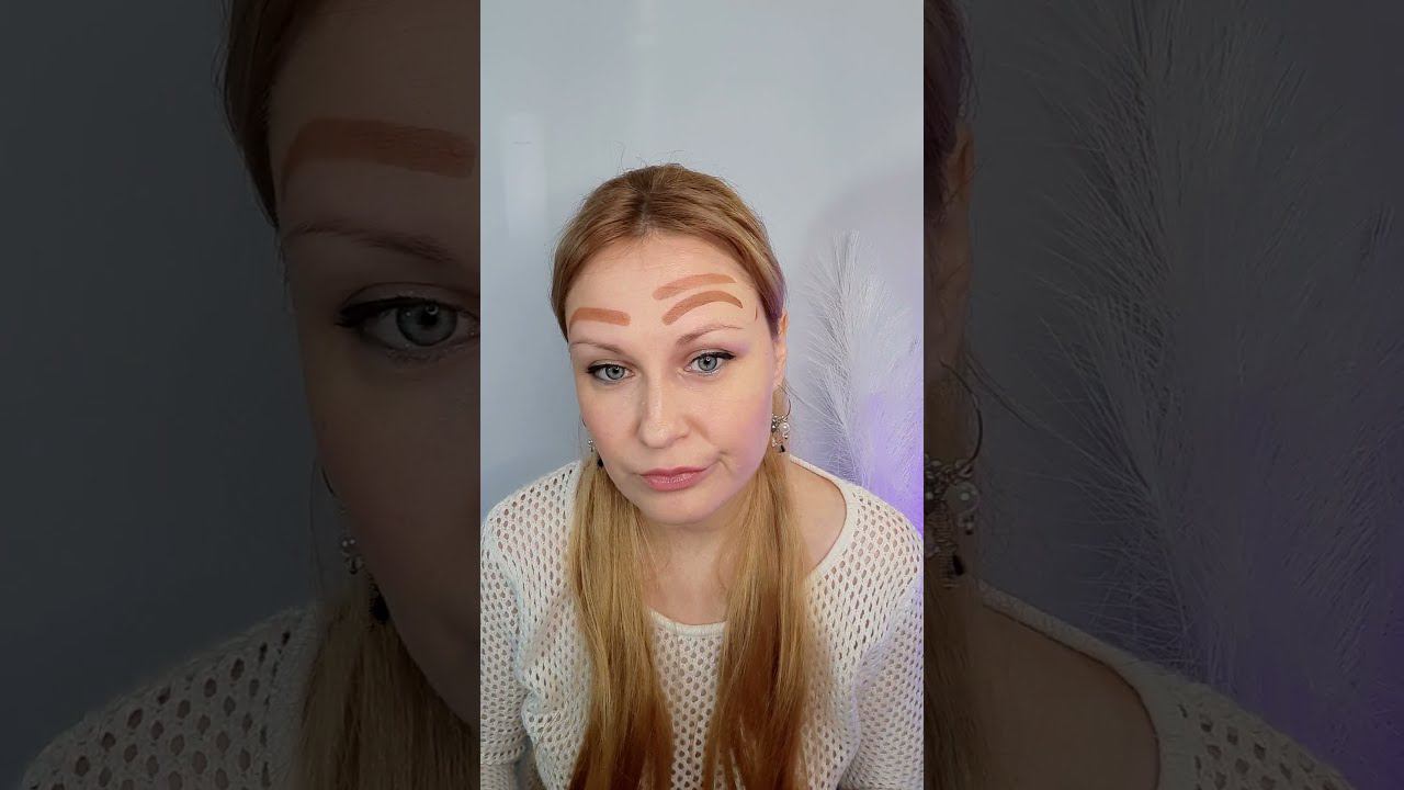 Коррекция бровей,Трафареты для бровей  #косметика