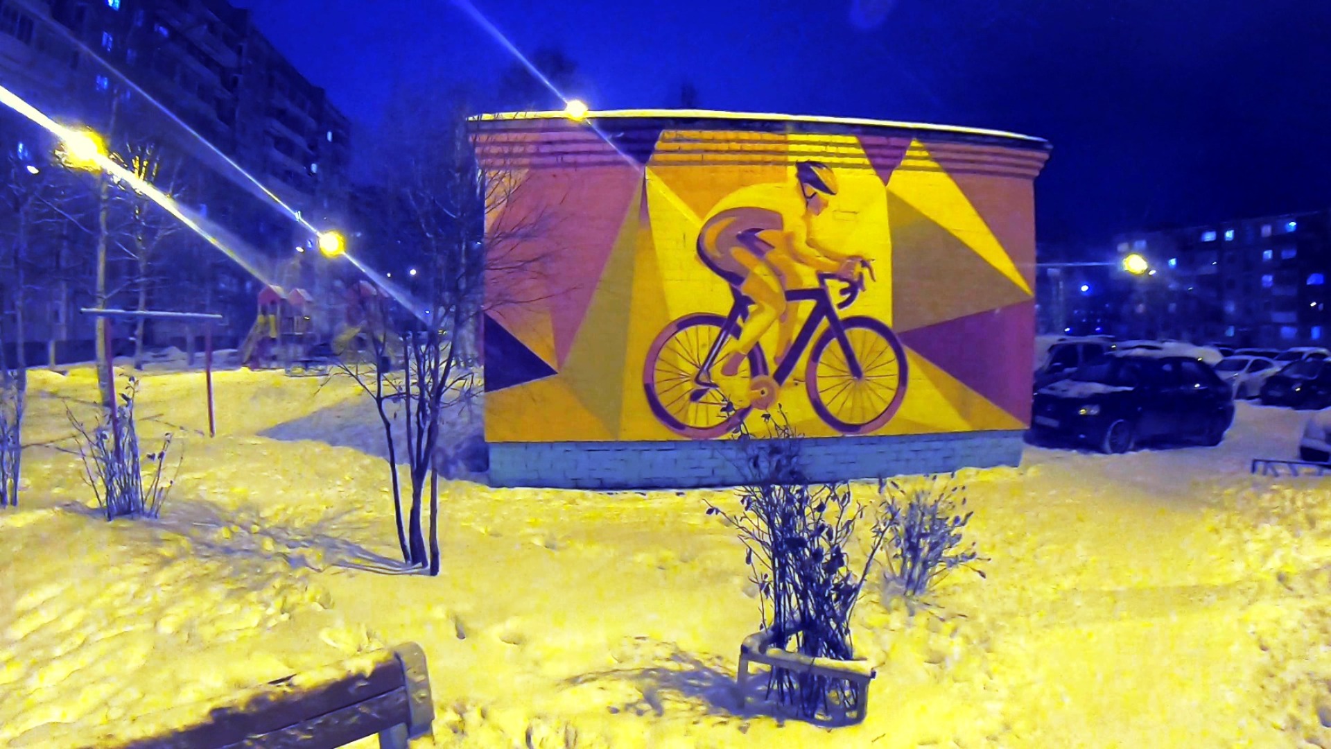 Ночной Северодвинск зима 2020 г