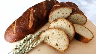 Чесночный хлеб на закваске.