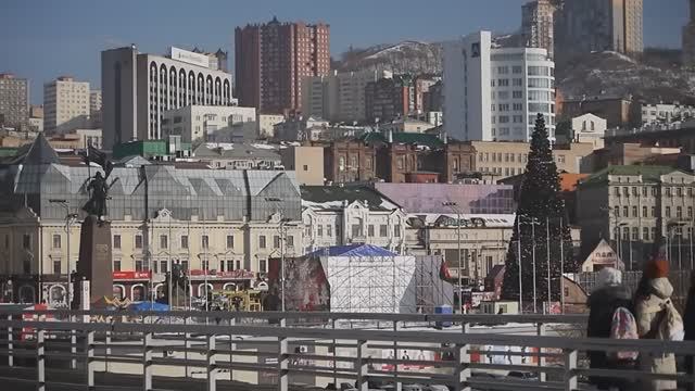 Владивосток Центральная площадь 30 декабря 2016.