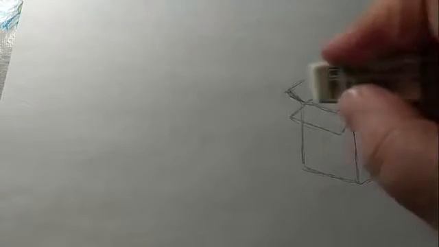 Как нарисовать коробку - простой рисунок, легкий рисунок карандашом и рисунок коробки поэтапно