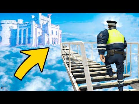 ЧТО БУДЕТ ЕСЛИ ГАИШНИК ПОДНИМЕТСЯ ПО ЛЕСТНИЦЕ В РАЙ В ГТА 5 МОДЫ! ОБЗОР МОДА в GTA 5