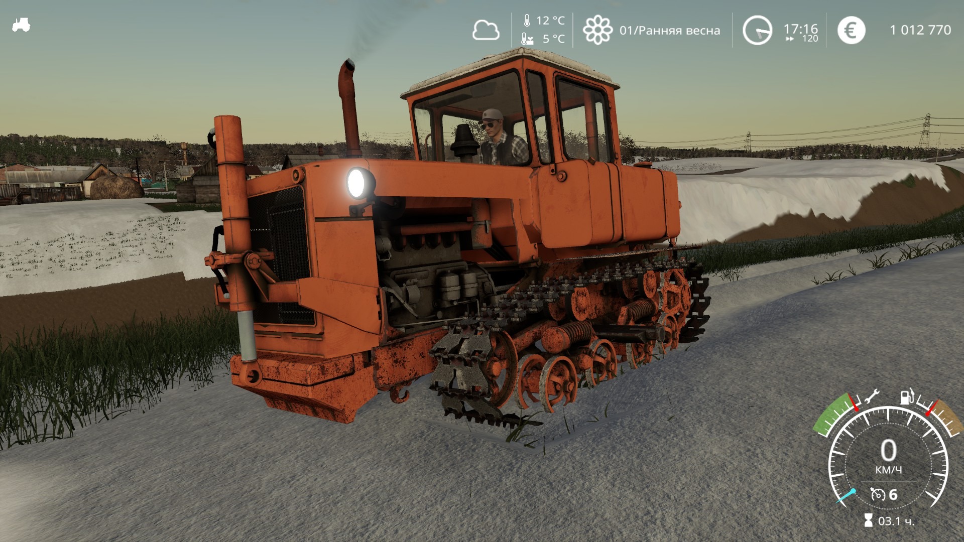 КАРТА -ОДИН РОССИЙСКИЙ КРАЙ -Farming Simulator 19 монитор тв фермер