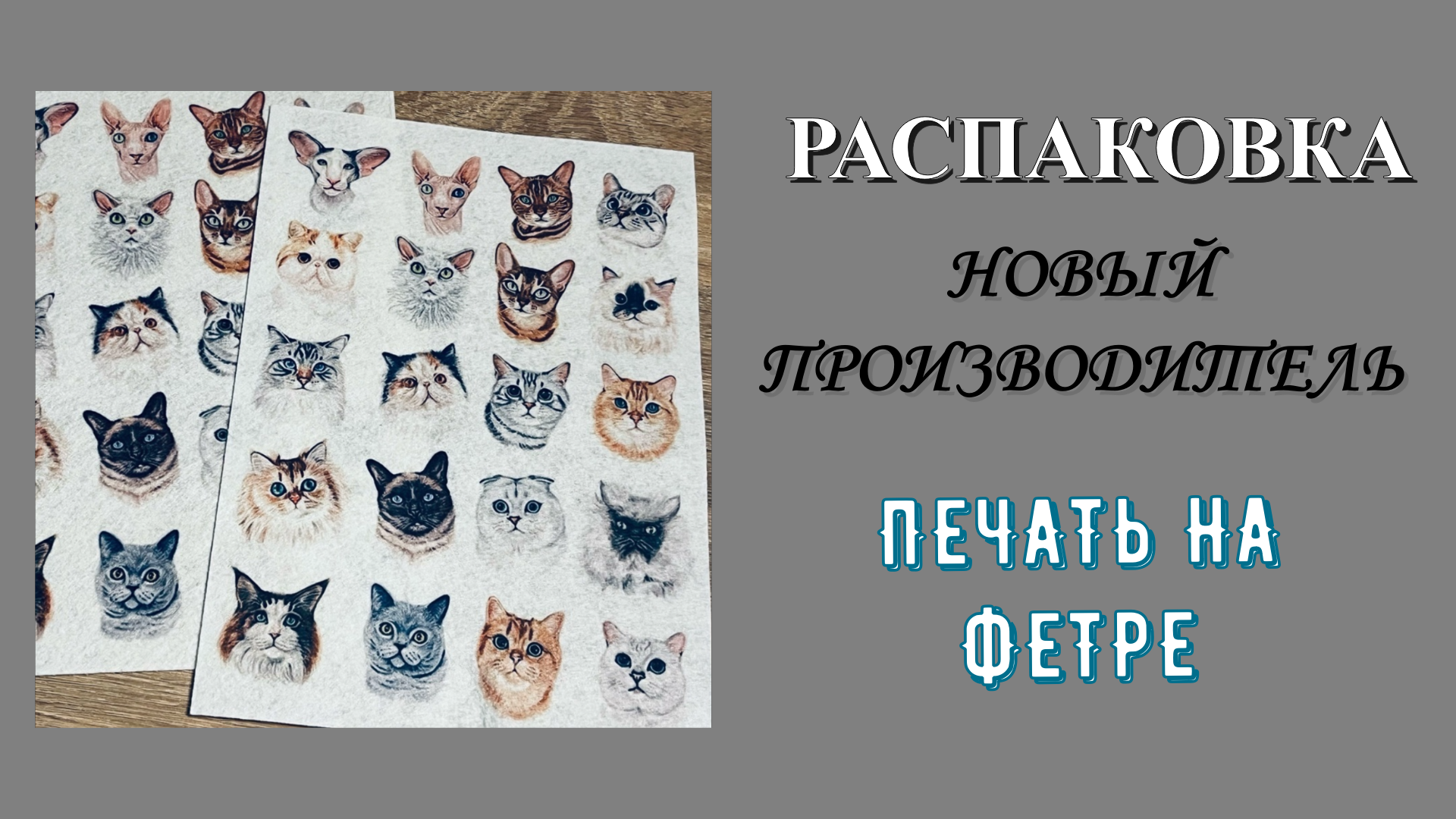 Распаковка от нового производителя: Основа для творчества - Печать на фетре
