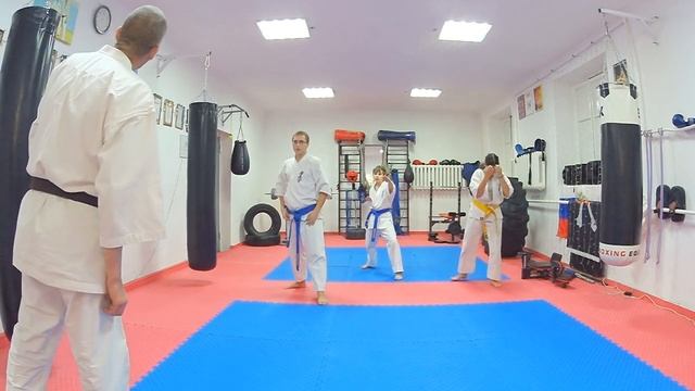 Егор, Кирилл, Айсель претенденты 6 кю жёлтый пояс и 4 кю зелёный пояс. ЦСП «Тэнгу Про»