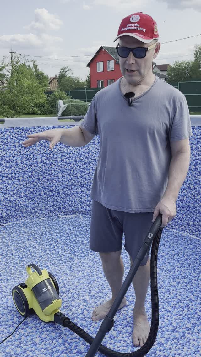 Лайфхак по установке каркасного бассейна. Используйте пылесос и все будет ровно!