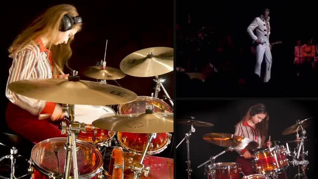 Sina jamming with Elvis Polk Salad Annie • Drum Cover by Sina