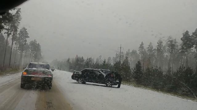 Дятьково- Брянск 26.10.17. Первый снег. Масс ДТП.Dyatkovo - Bryansk 26 10 17 The first snow Masses'