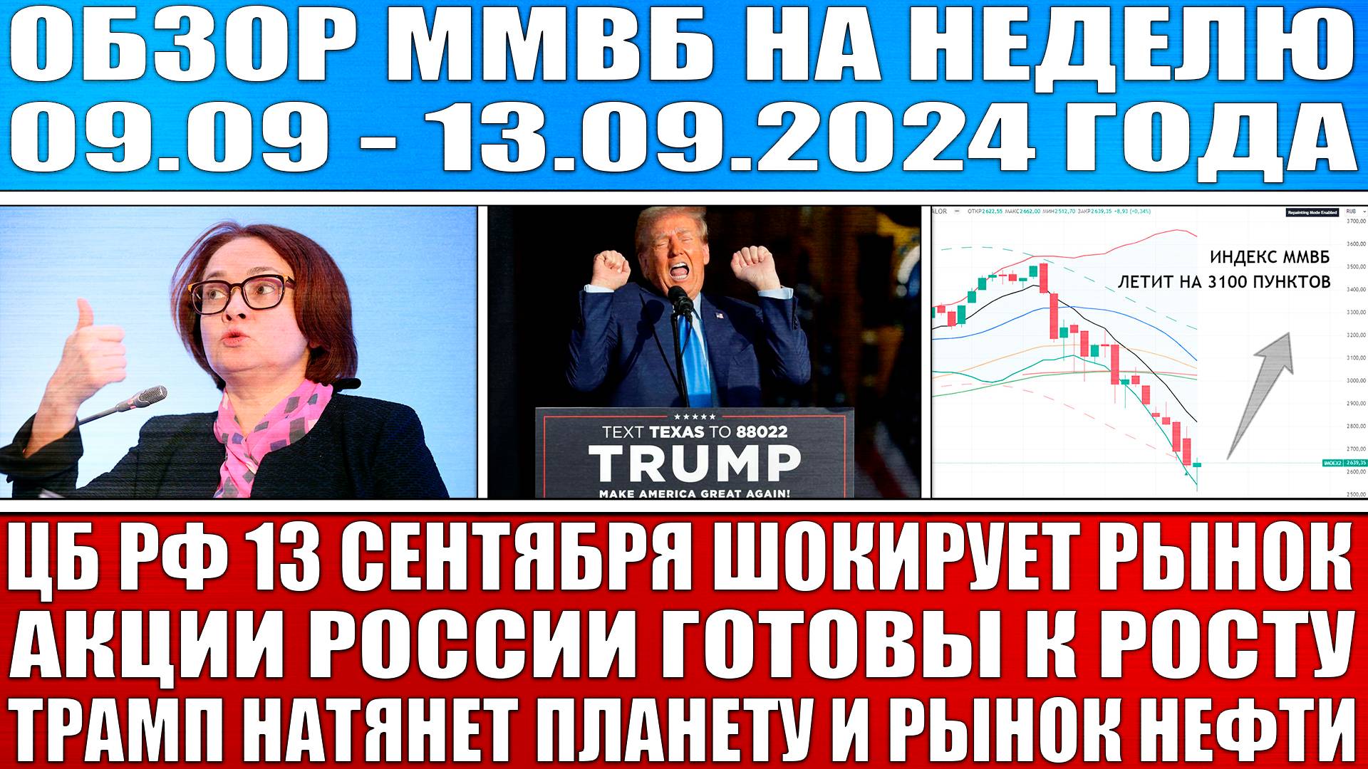 ГИГАНТСКИЙ ОБЗОР РЫНКА / ЦБ РФ ШОКИРУЕТ РЫНОК / АКЦИИ РФ ГОТОВЫ РАСТИ / ТРАМП НАТЯНЕТ РЫНОК НЕФТИ!!!