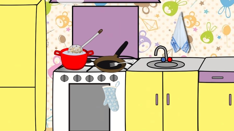 Учим посуду. Учим слова. 