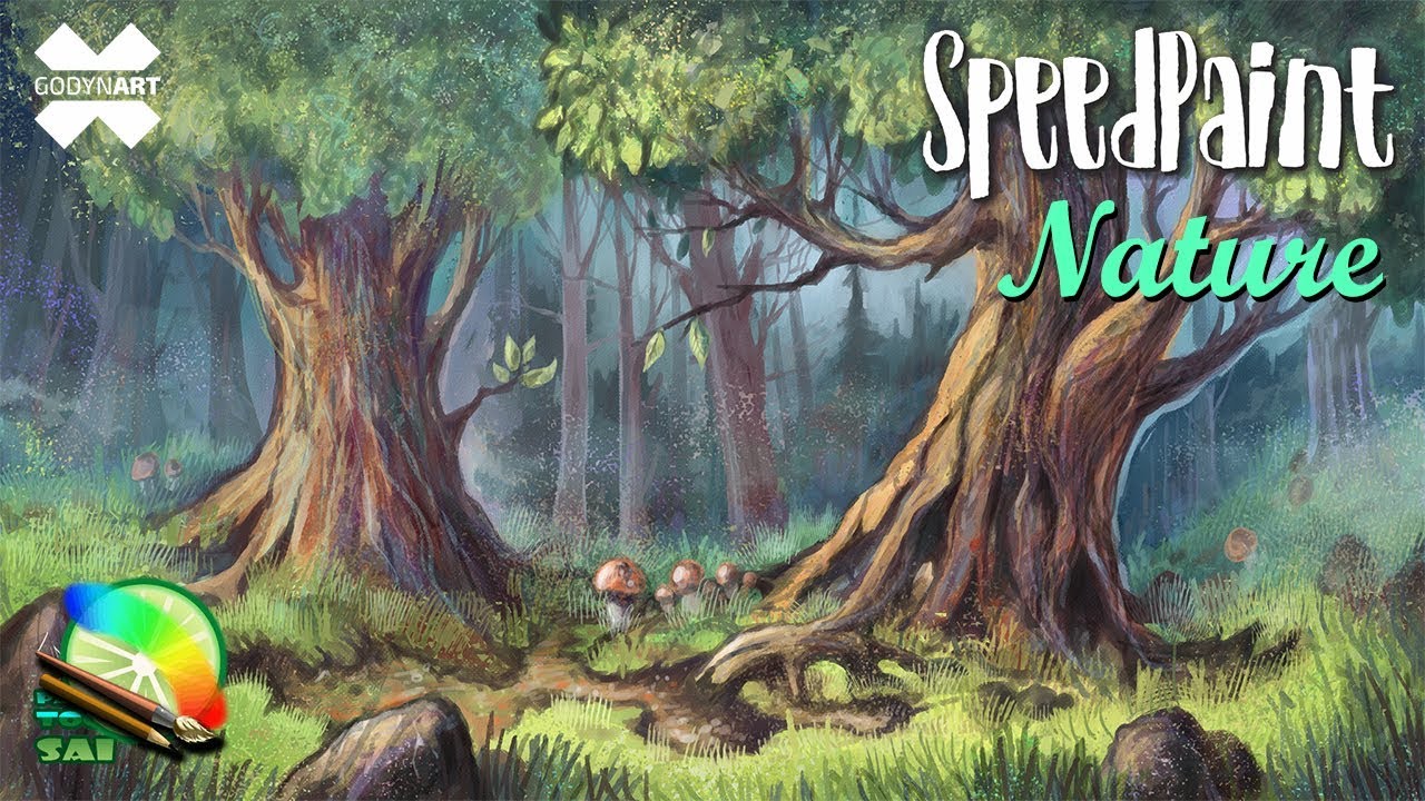 Как нарисовать лес