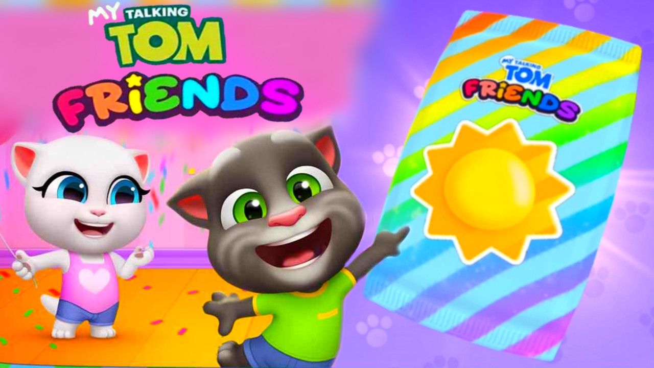 НОВЫЕ НАКЛЕЙКИ - Мой Говорящий Том и его Друзья #2 - Мульт игра для детей