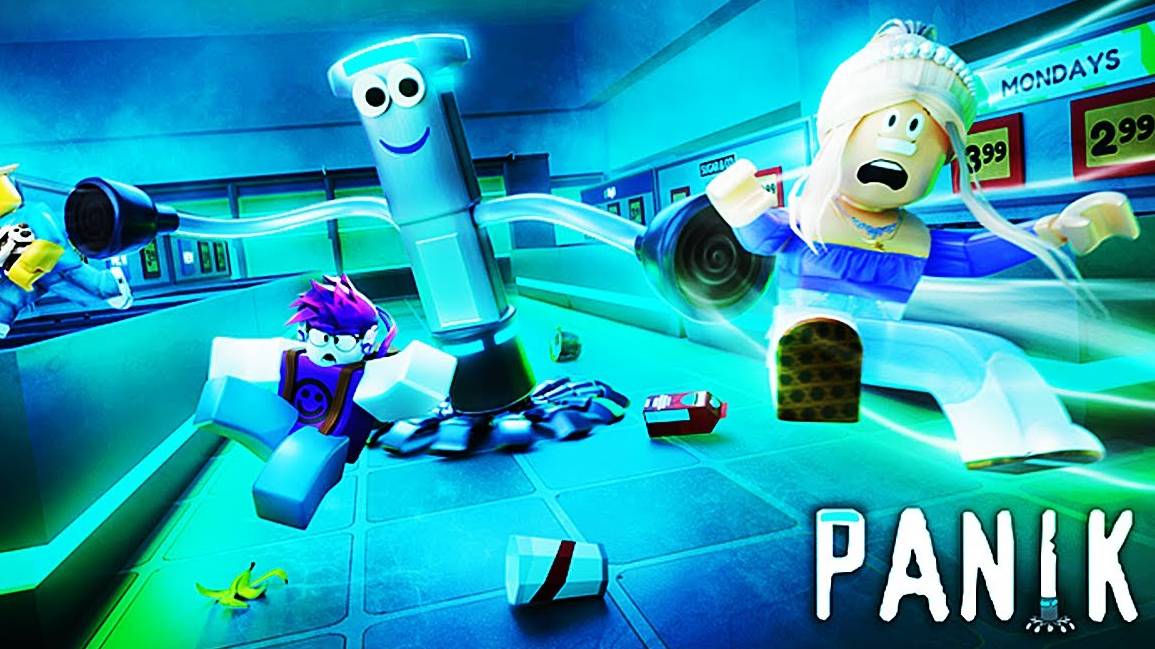 СТРАШНЫЙ РОБОТ В МАГАЗИНЕ ОХОТИТЬСЯ ЗА МНОЙ!