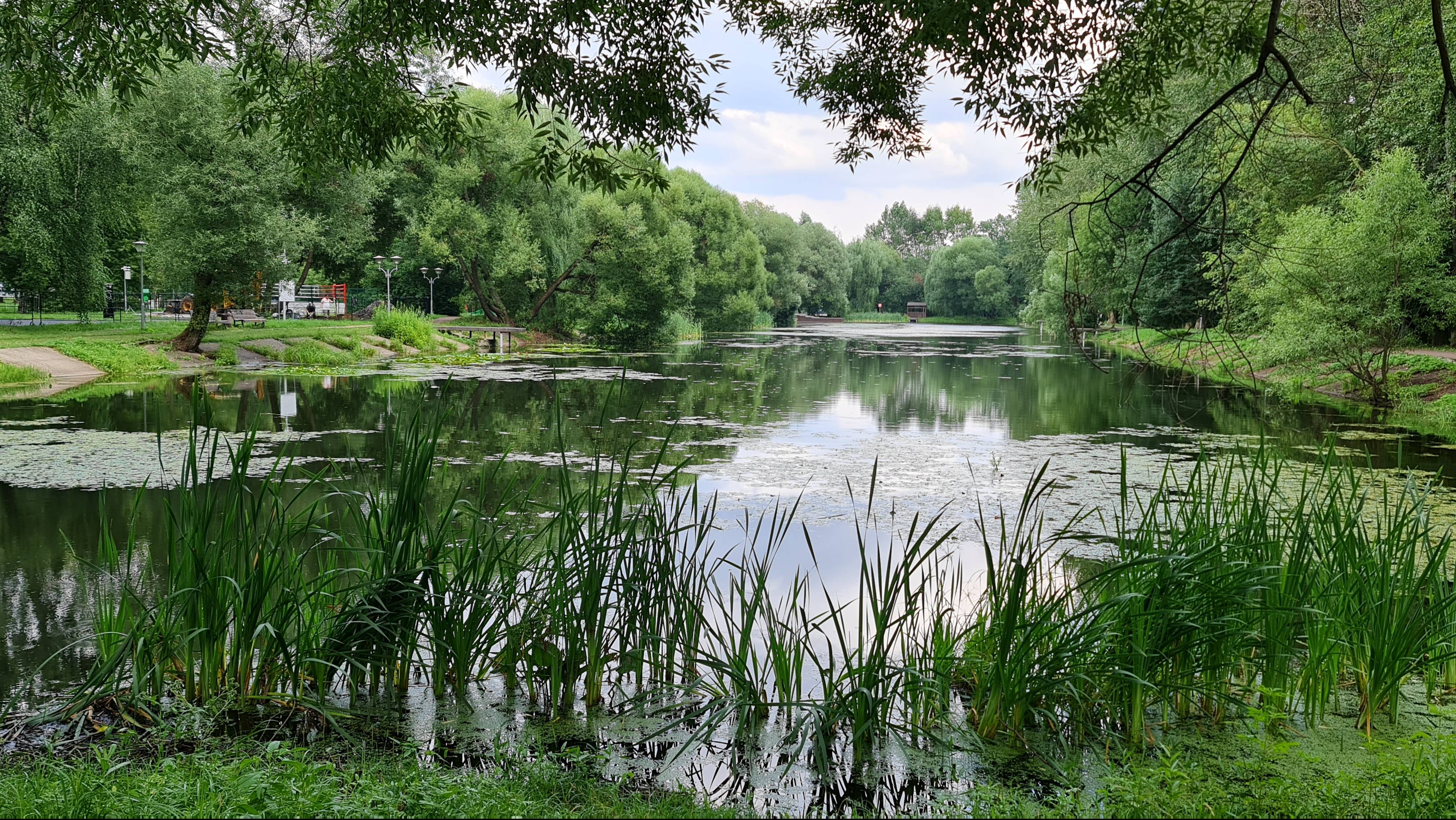 #Парк у #трех #прудов " #Радуга" #метро " #лето в #Москве #Освежающие беседки #лодочная #станция