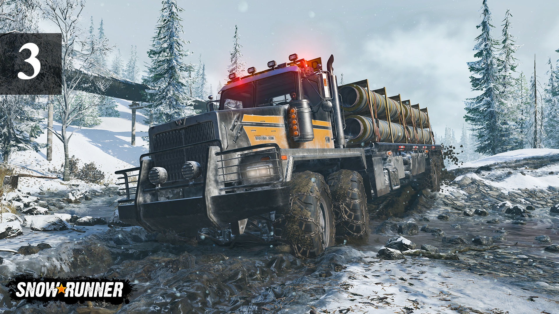 Ночные покатушки по региону Аляска Snow Runner Часть 3