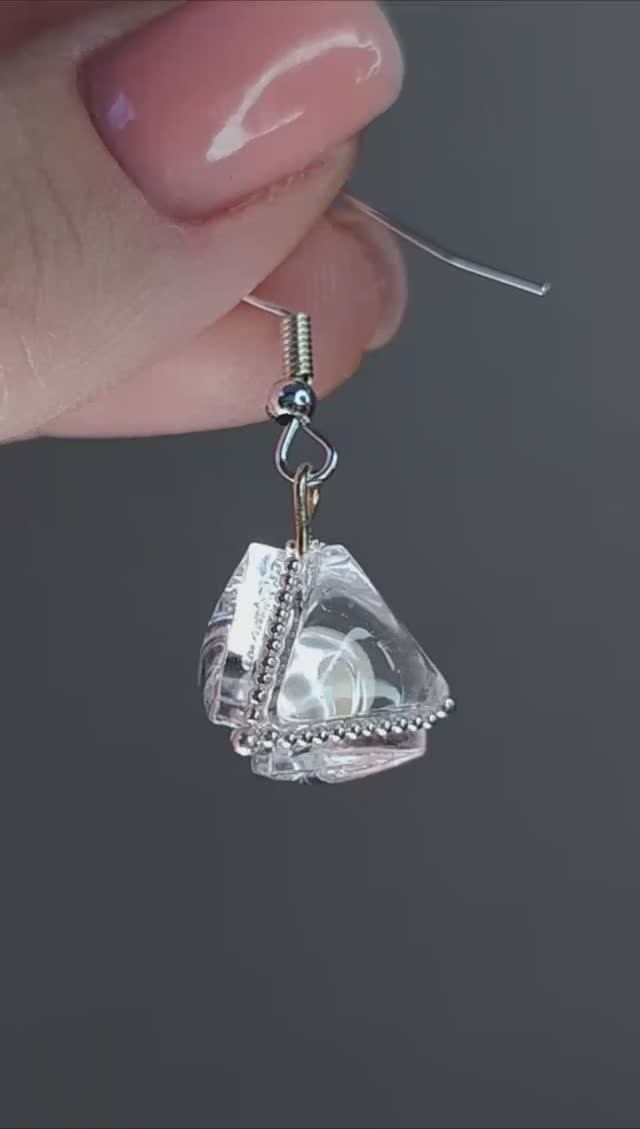 Серьги с подвижными жемчужинами