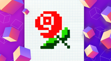 Как нарисовать цветок розу по клеточкам для детей