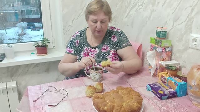 Рождественский постный пирог из роз