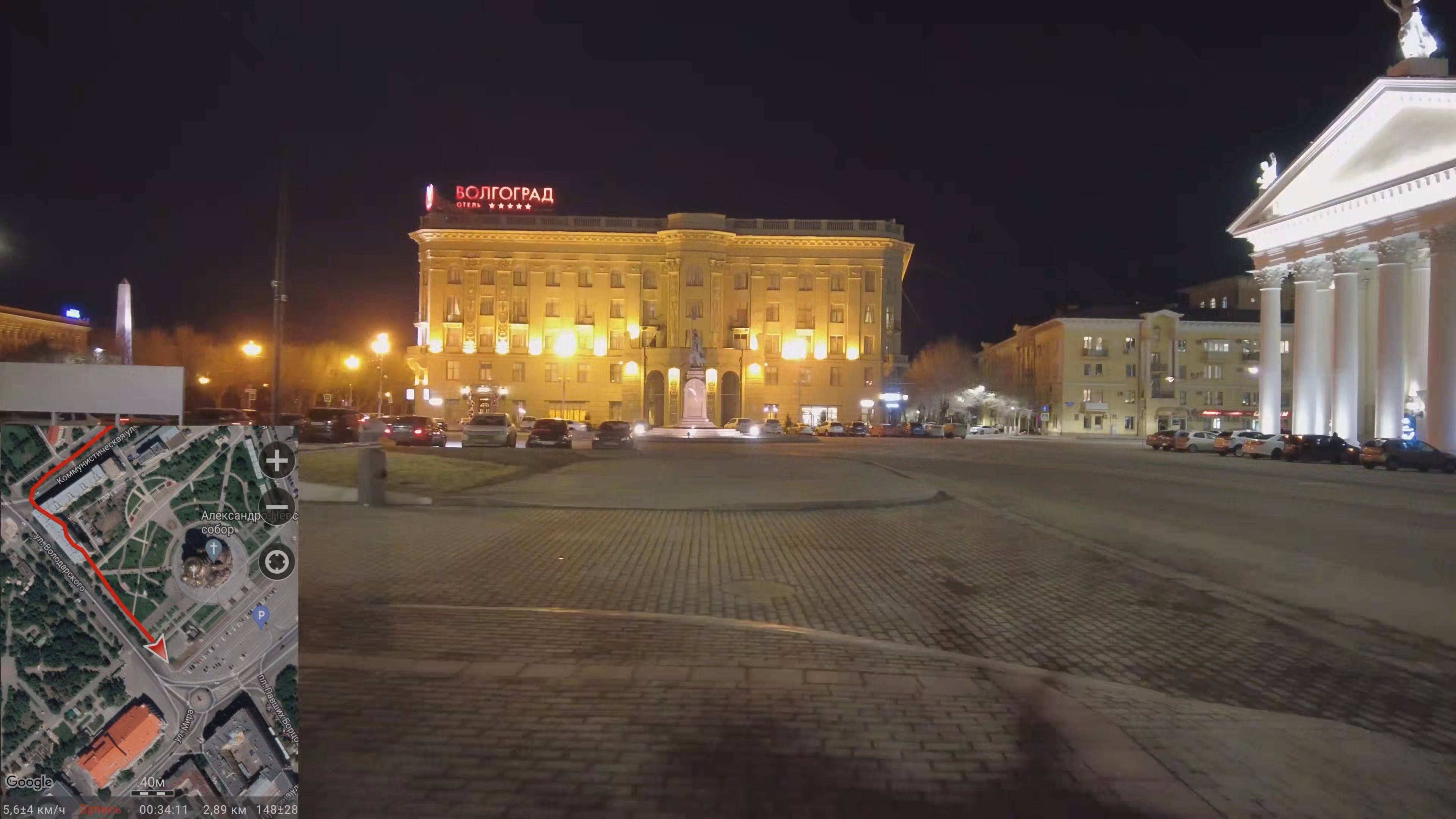 Вечерняя прогулка. Волгоград. 6.5км. 06.03.23. dji osmo pocket 2 timelapse 4K X15