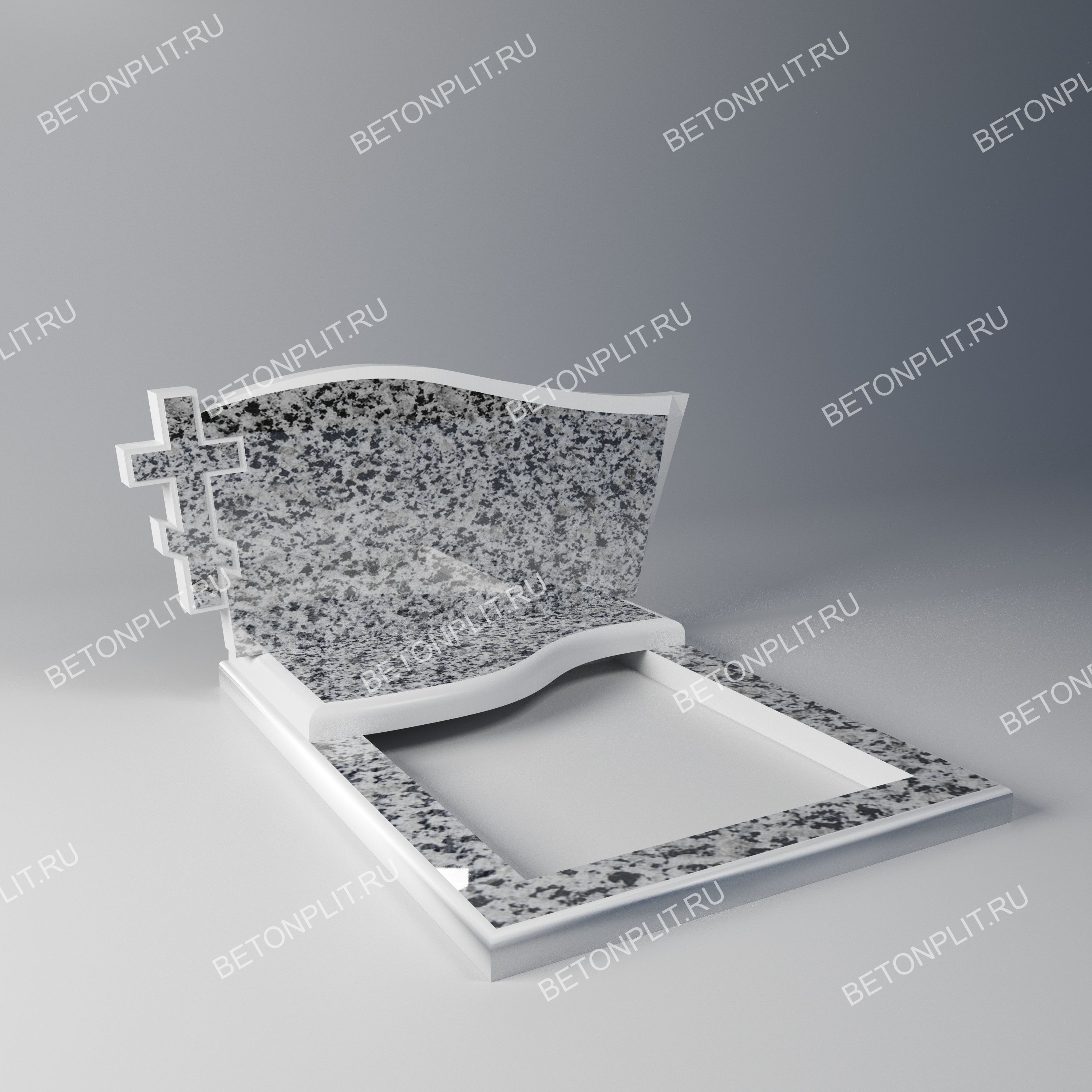 Бетонный семейный памятник №750 за 11.340 руб. высокого качества. Скидка 20% до 01.03.2023.